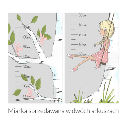 Samoprzylepna fototapeta z motywem miarki wzrostu