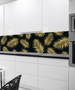 Fototapeta kuchenna w liście palmy