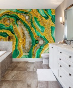 Dekoracja do łazienki -abstrakcja geode art