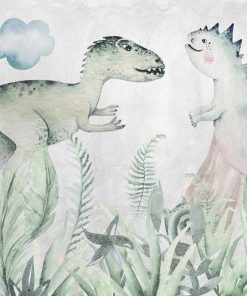 Foto-tapeta z dwoma dinozaurami