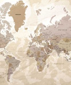 Tapeta mapa z państwami i miastami