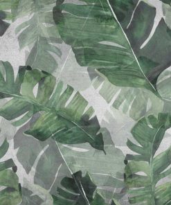 Zielona tapeta z motywem liści