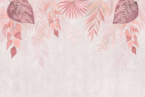 Kompozycja różowych liści - tapeta