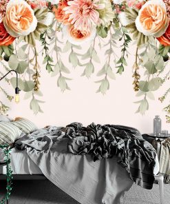 Fototapeta - Róże i chryzantemy do sypialni