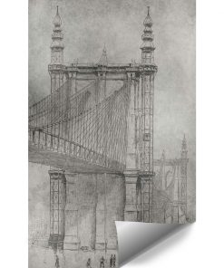 Fototapeta ze szkicem mostu