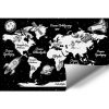 Foto-tapeta z mapą świata i astronautami