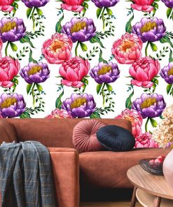 Fototapeta - Fioletowe kwiaty do salonu