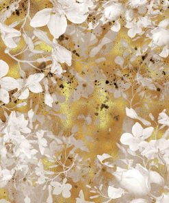 fototapeta z kwiatami na złotym tle