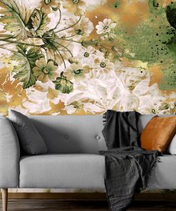 Fototapeta z motywem kwiatowym do dekoracji salonu