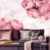 Fototapety w różowym kolorze z motywem kwiatowym