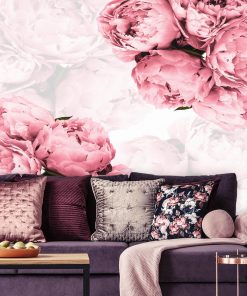 Fototapety w różowym kolorze z motywem kwiatowym