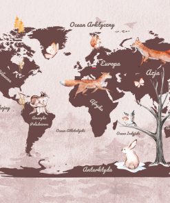 Tapeta z mapą świata dla dzieci